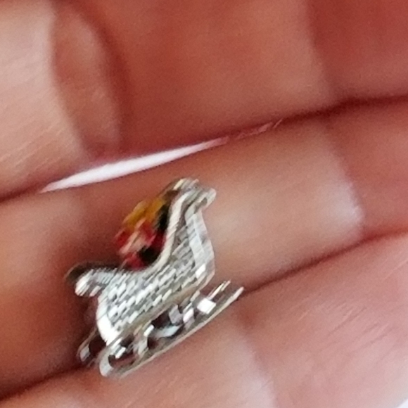 Vintage Sterling Silver charm Santa Sleigh with gifts Christmas 925 enamel - Picture 8 of 14